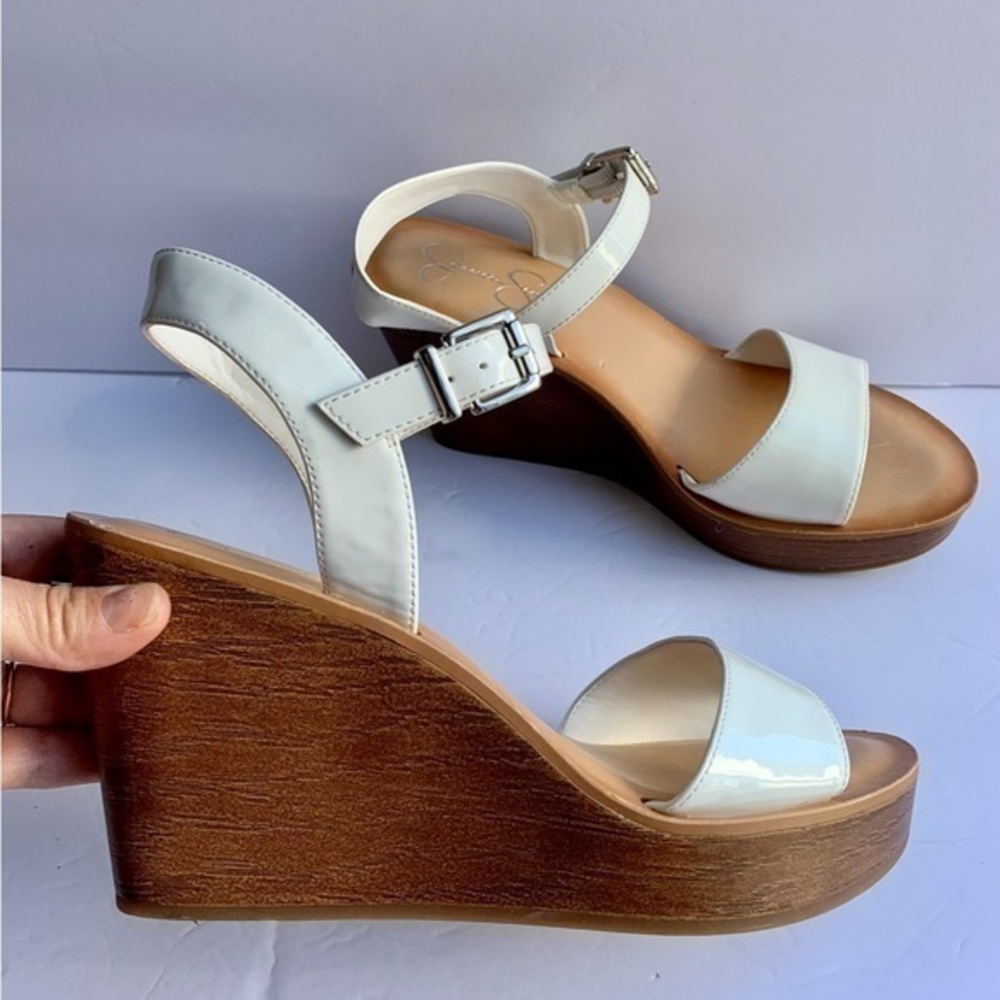 Jessica Simpson Miercen Neon white wedge sandal